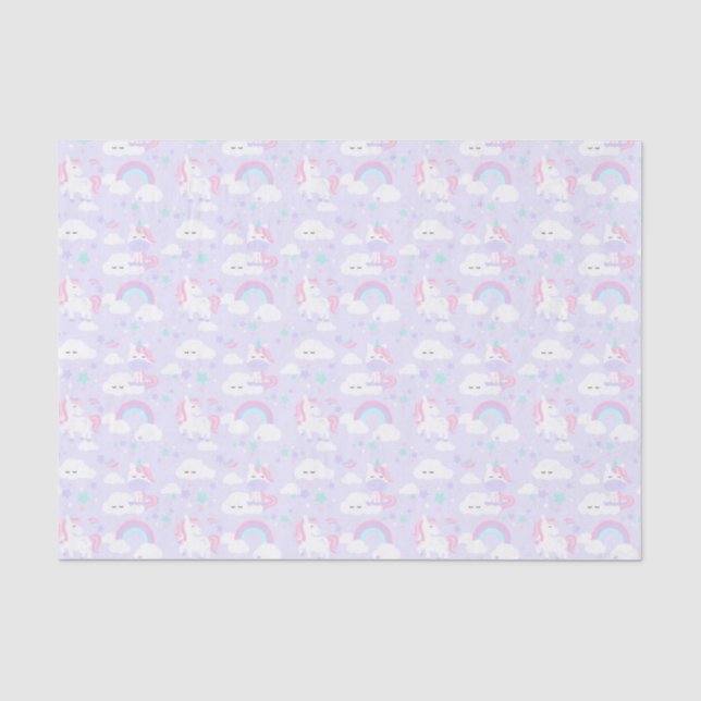 Unicorns & Rainbows Tissue Paper (Front)