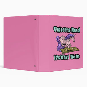 Unicorns Read It's What We Do Binder