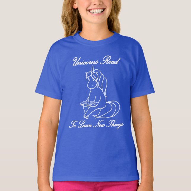 Unicorns Read To Learn New Things T-Shirt - WL (Front)