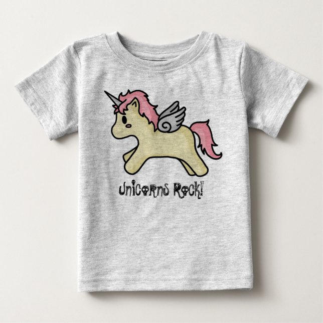 Unicorns Rock [Pink] Infant Creeper (Front)
