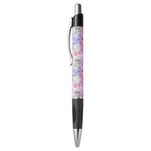 Unicorns & Roses Pattern Pen (Top (Vertical))