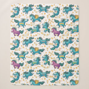 Unicorns Sherpa Blanket
