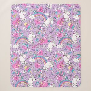Unicorns Sherpa Blanket