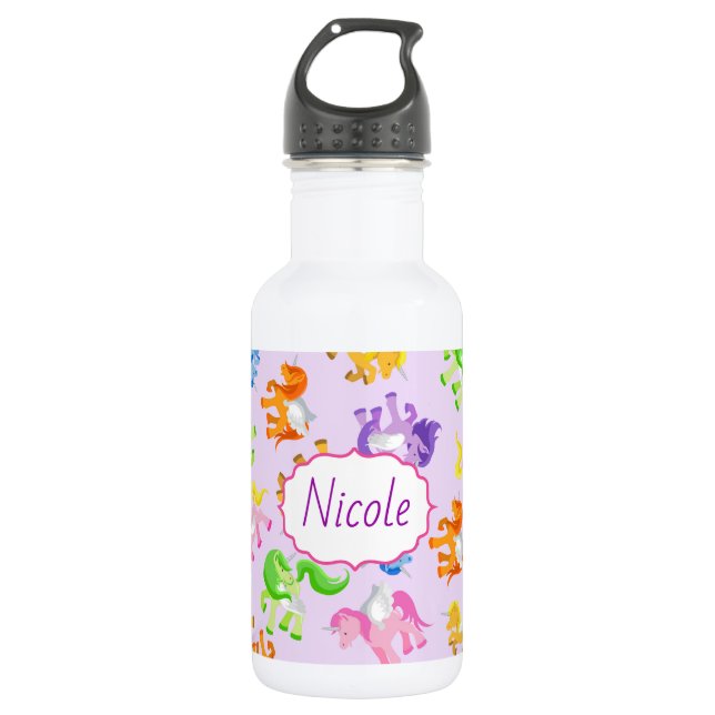 Unicorns Sprinkled with Love 532 Ml Water Bottle (Front)
