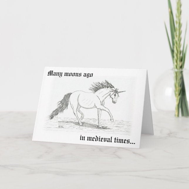 "Unicorns Were Believed In" Card (Front)