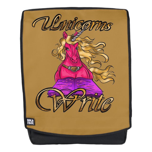 Unicorns Write Backpack (Front)