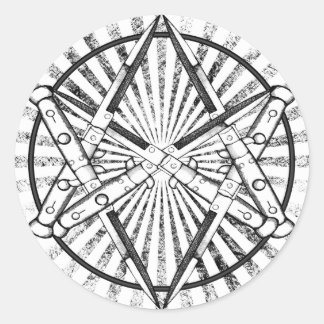 unicursal blades round sticker