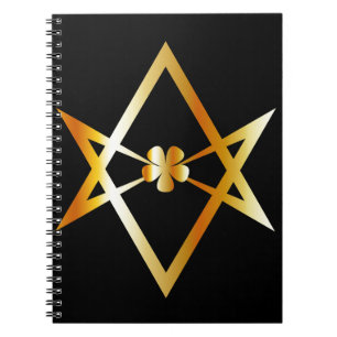 Unicursal hexagram symbol notebook