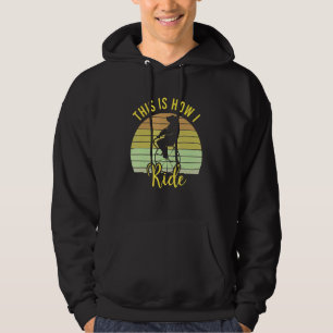 Unicycle Bear Retro Ride Riding Bicycle Cyclist Ar Hoodie