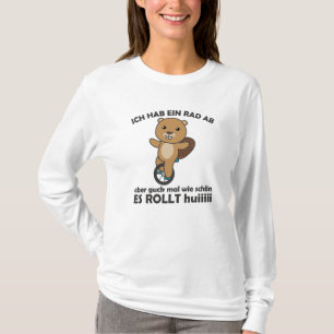 Unicycle Beaver Unicyclist Beaver Circus T-Shirt