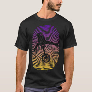 Unicycle Cool Hobby Professional Fingerprint T-Shirt