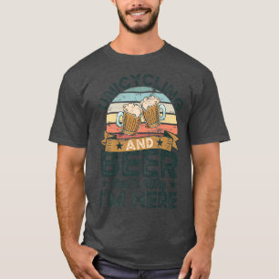 Unicycling and Beer that's why I'm here Funny  T-Shirt