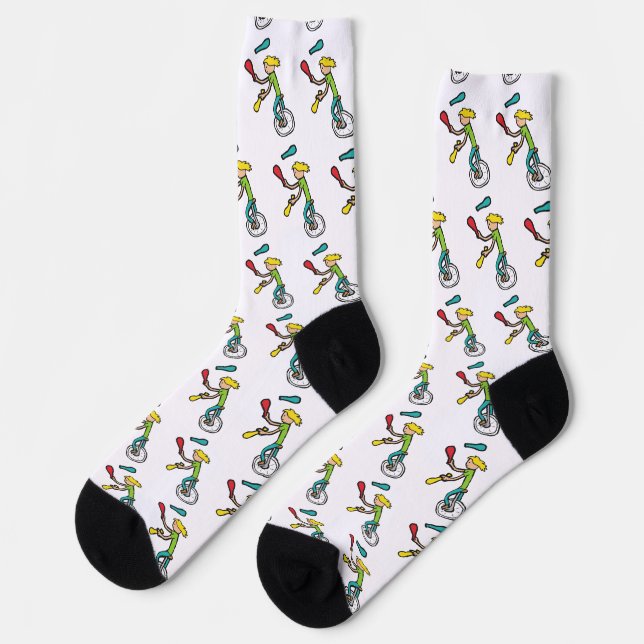 Unicycling Juggler Socks (Left)