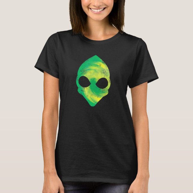 Unidentified Flying Object Alien Head Extraterrest T-Shirt (Front)