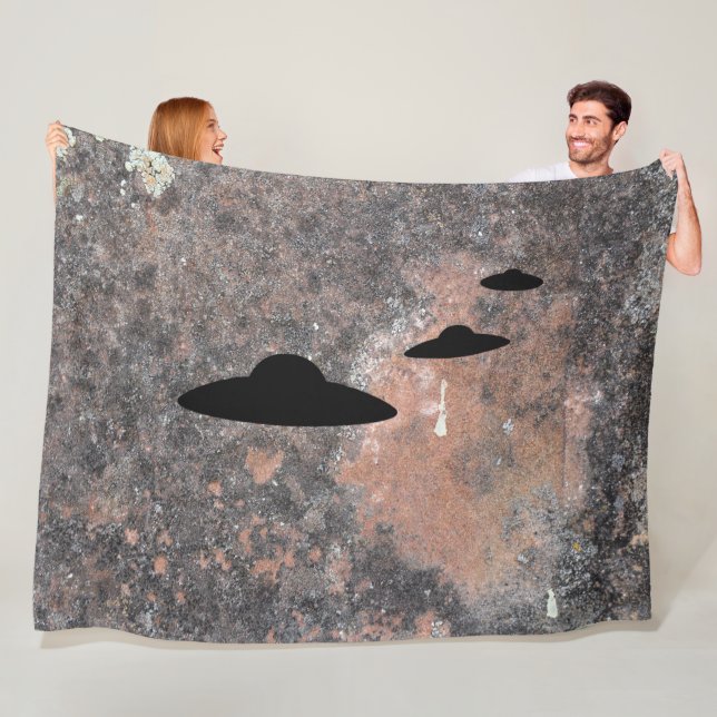 Unidentified Flying Object Fleece Blanket (In Situ)
