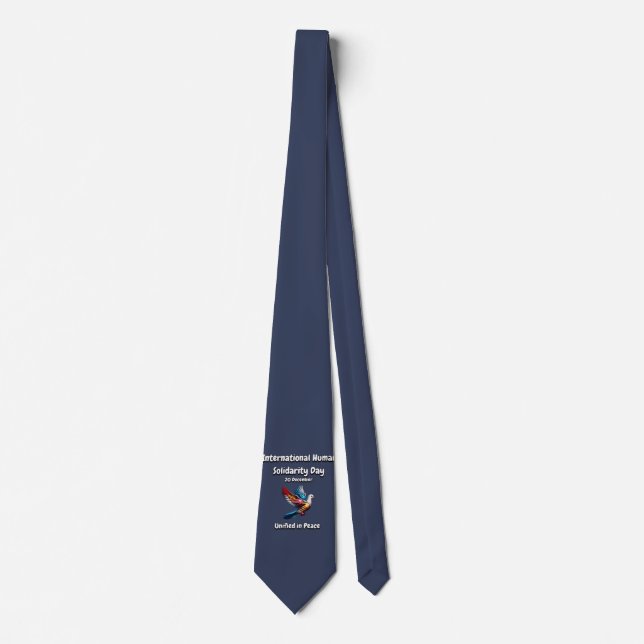 Unified in Peace. Human Solidarity Day.  Tie (Front)