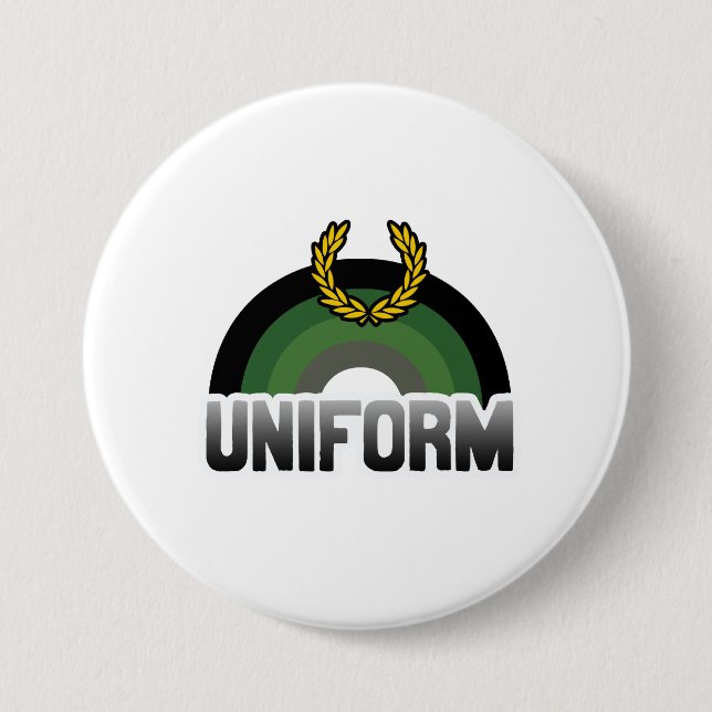 Uniform Pride 3 Inch Round Button (Front)