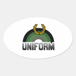 Uniform Pride Oval Sticker