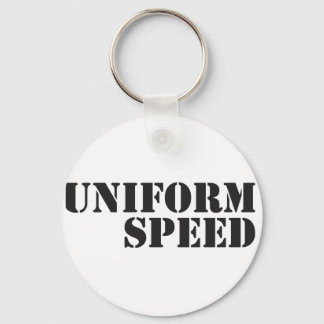 Uniform Speed Name Logo Keychain