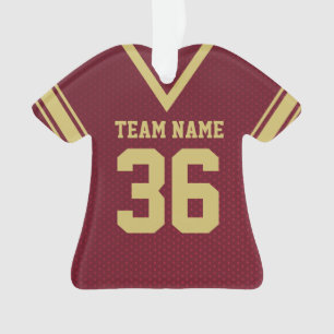 Uniforme de football Jersey Maroon avec nombre