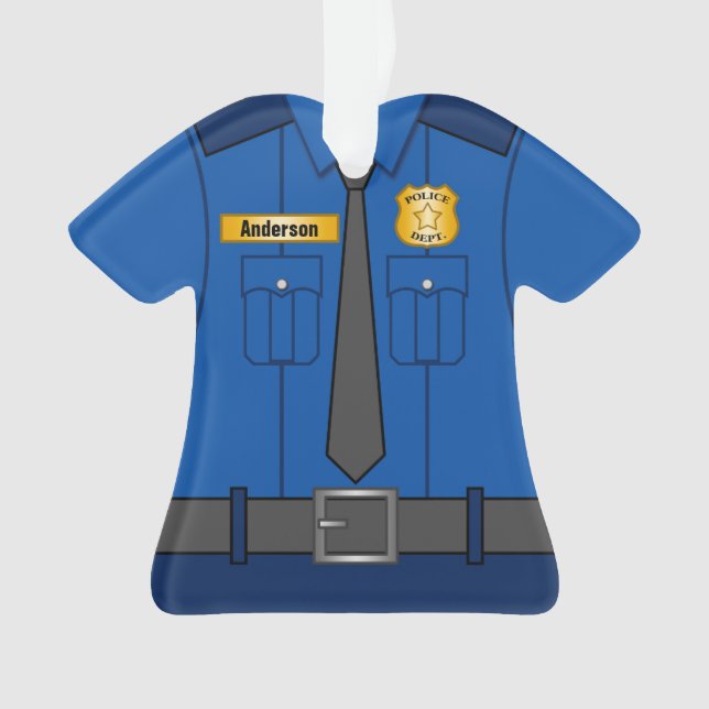 Uniforme de policier de bleu royal personnalisé (devant)