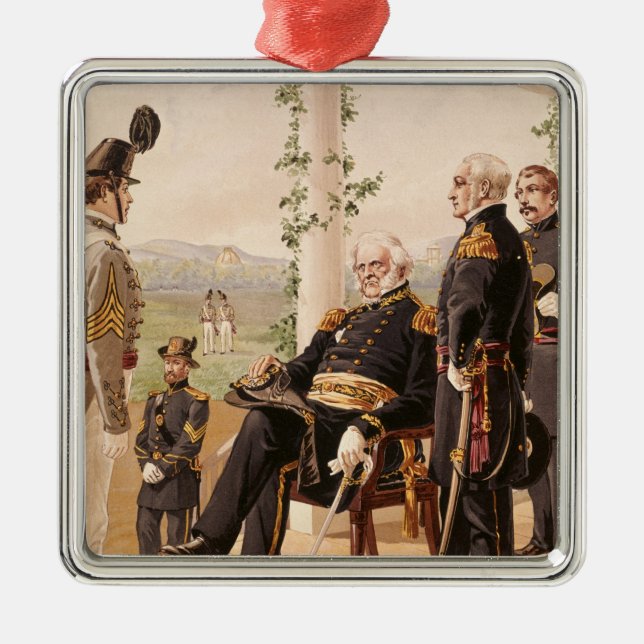 Uniforms of the American army Metal Ornament (Front)