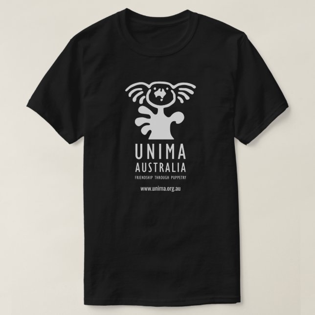 UNIMA Australia Mens T-Shirt Black (Design Front)