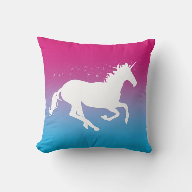 UniMagical Unicorn Throw Pillow (Front)
