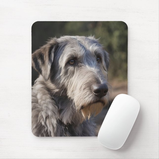"Unimpressed Majesty: The Wolfhounds' Stoic Gaze" Mouse Pad (With Mouse)