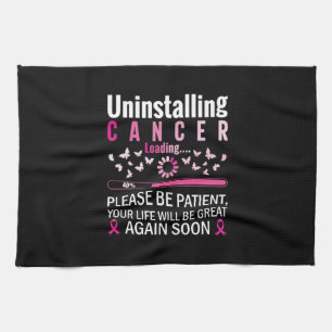 uninstalling cancer loading breast cancer awarenes kitchen towel