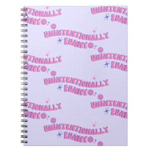 Unintentionally Funny Pink Retro Groovy Text Notebook