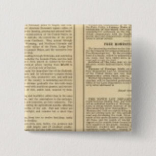 Union and Central Pacific Railroad Lines 2 Inch Square Button