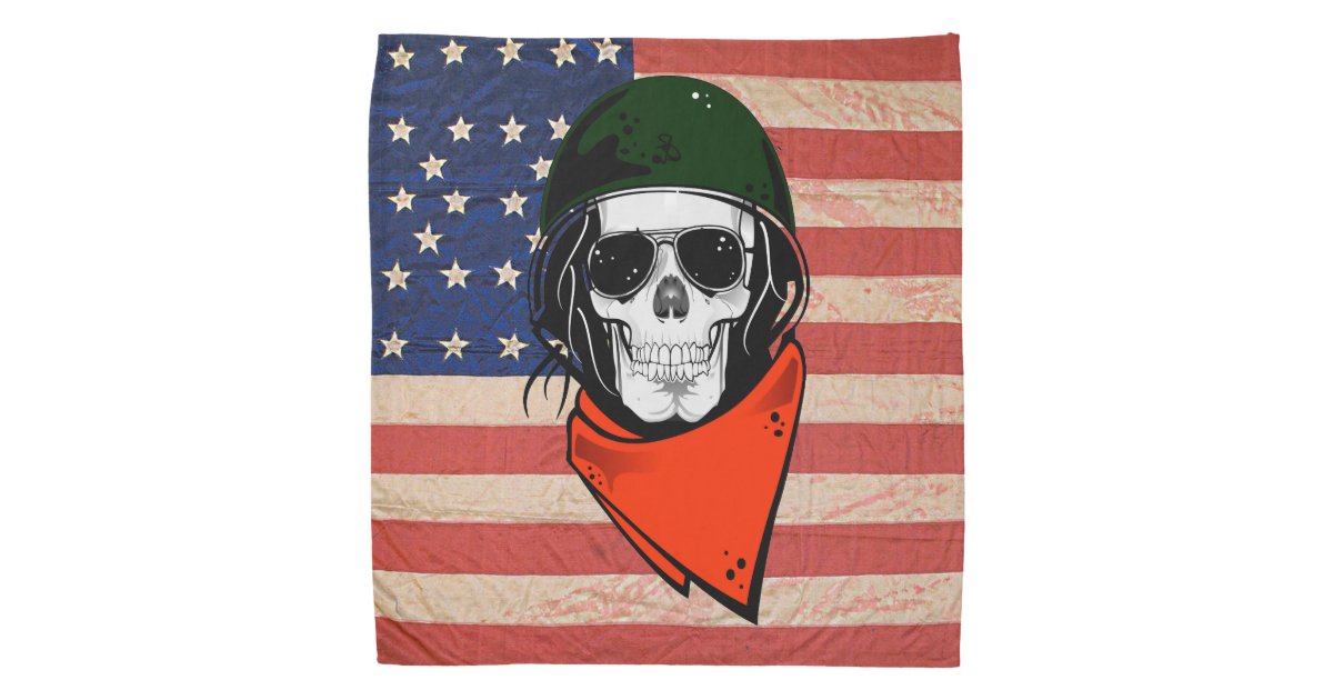 Download Union Army Civil War Flag Green Helmet Skull Bandana ...