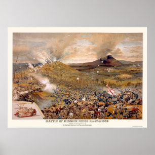 Union Assault During the Battle of Mission Ridge Poster