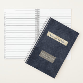 Union Blue, Ivory and Grey - Personalized Notebook