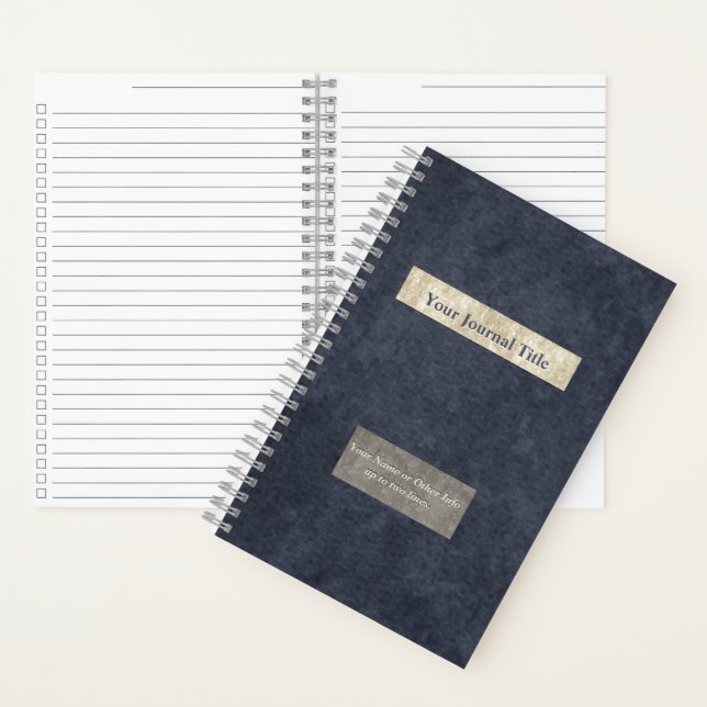 Union Blue, Ivory and Grey - Personalized Notebook (Inside)