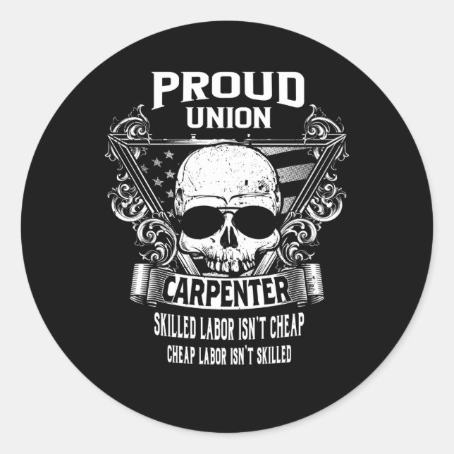Union Carpenter Classic Round Sticker (Front)