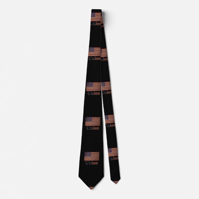 Union Civil War Flag ✨ Vintage Historical  Tie (Front)