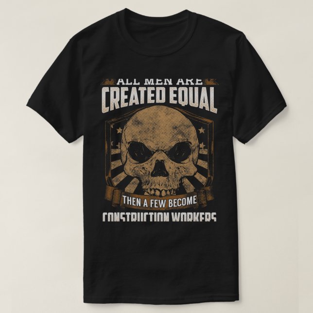 Union Construction Worker T American Proud Laborer T-Shirt (Design Front)