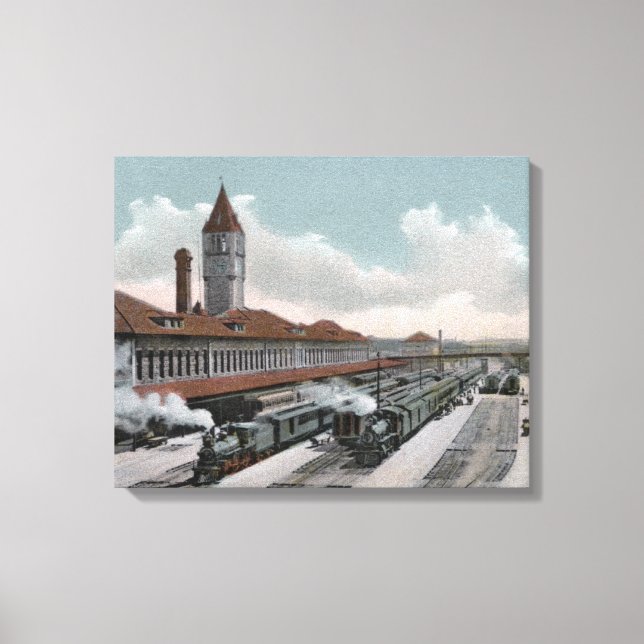 Union Depot Railroad North Side Canvas Print (Front)