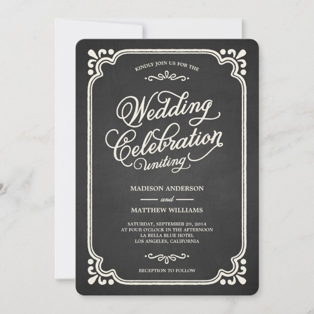 Union du tableau de bord | Faire-part de mariage (Devant)