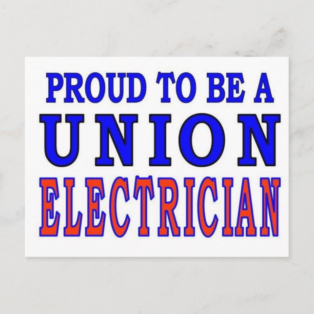 UNION ELECTRICIAN POSTCARD (Front)