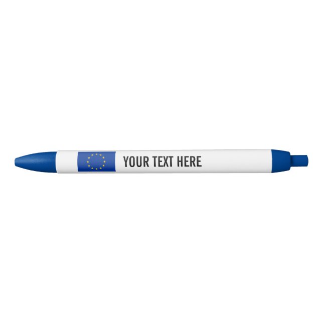 Union européenne Stylo promo pavillon UE avec text (Devant)