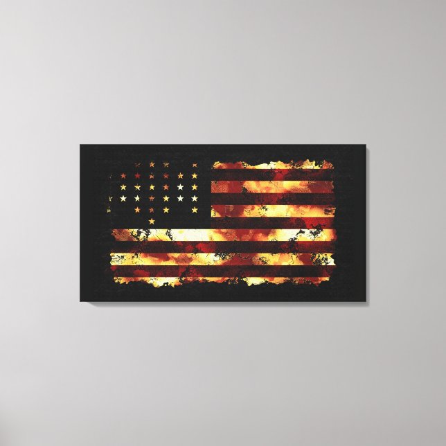 Union Flag, Civil War, Stars & Stripes, USA Canvas Print (Front)