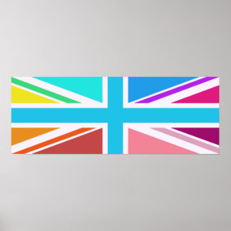 Union Flag/Jack Design – Multicoloured Poster