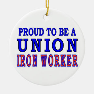 UNION IRON WORKER CERAMIC ORNAMENT