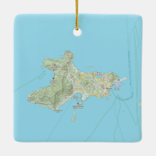 Union Island West Indies Christmas Ceramic Ornament