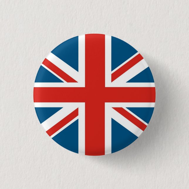 union jack 1 inch round button (Front)
