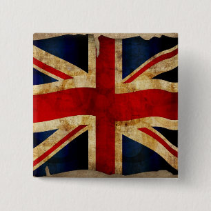 Union Jack 2 Inch Square Button