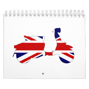Union Jack 60s Motor Scooter Calendar